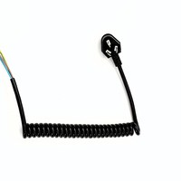 National standard 3-core 0.75 square three-plug spring power cord