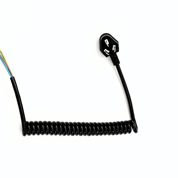 National standard 3-core 0.75 square three-plug spring power cord