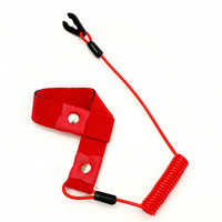 Single key, red tape, extinguishing cord