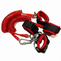 Red PU children lose safety lead rope with induction lock