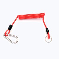 红色棉纱高空作业钢丝弹簧绳