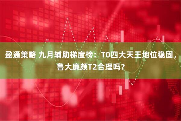 盈通策略 九月辅助梯度榜：T0四大天王地位稳固，鲁大廉颇T2合理吗？